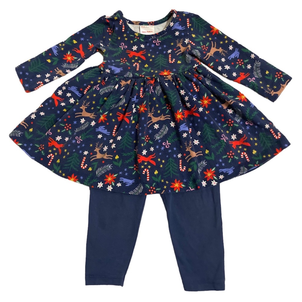 12-18M Hanna Andersson Christmas Print Dress